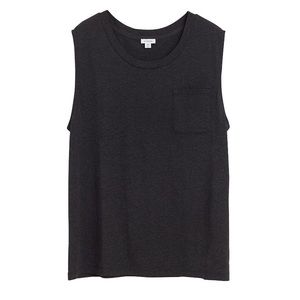 CUYANA Relaxed Muscle Tank in Charcoal | Small